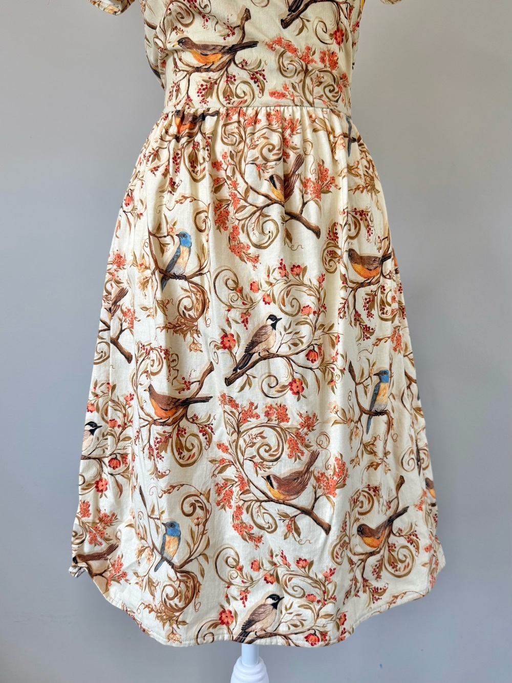 Vintage Retro Cottagecore Bird Dress - Picture 5 of 6